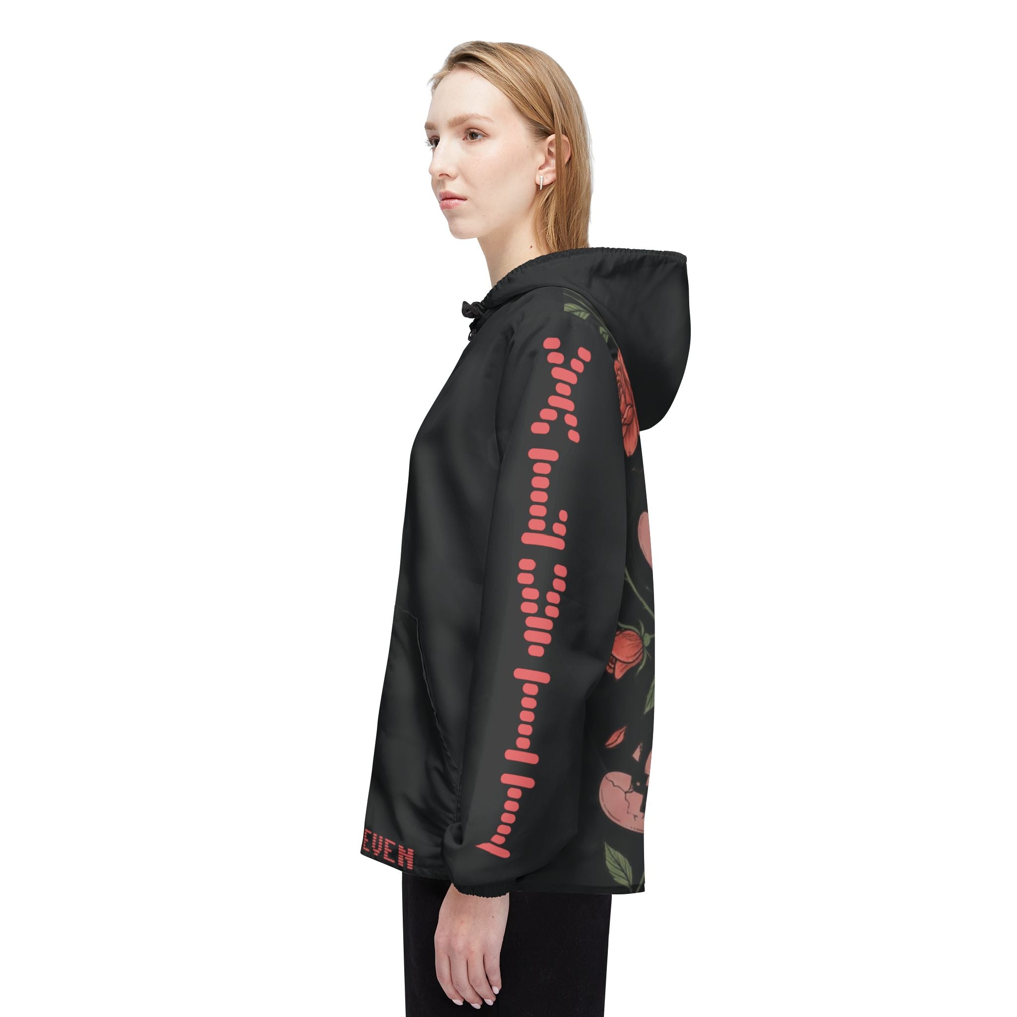 XLVII (Rose Heart) Windbreaker – Gothic Hooded Windbreaker 1ST EDITIØN