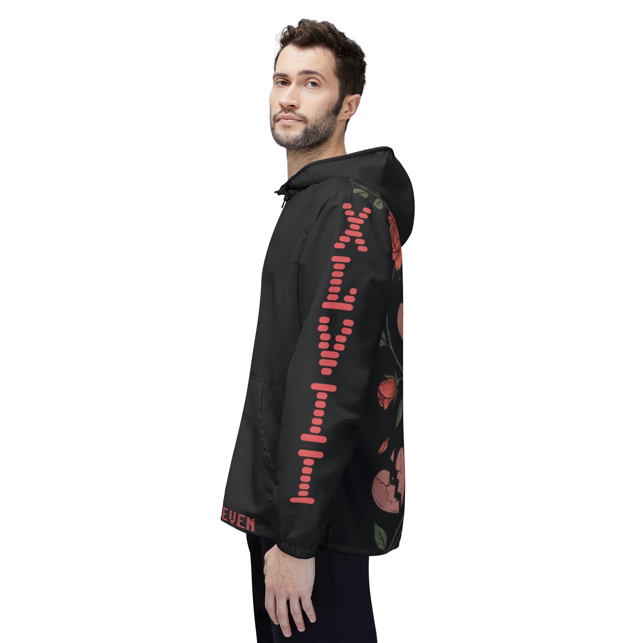 XLVII (Rose Heart) Windbreaker – Gothic Hooded Windbreaker 1ST EDITIØN