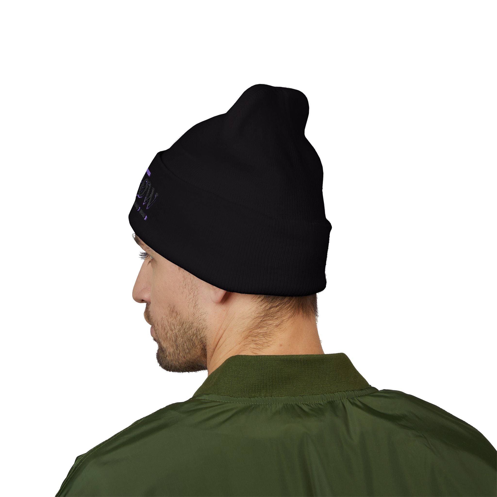 XLVII Embroidered CRØW Beanie — (1ST CRØW EDITIØN)