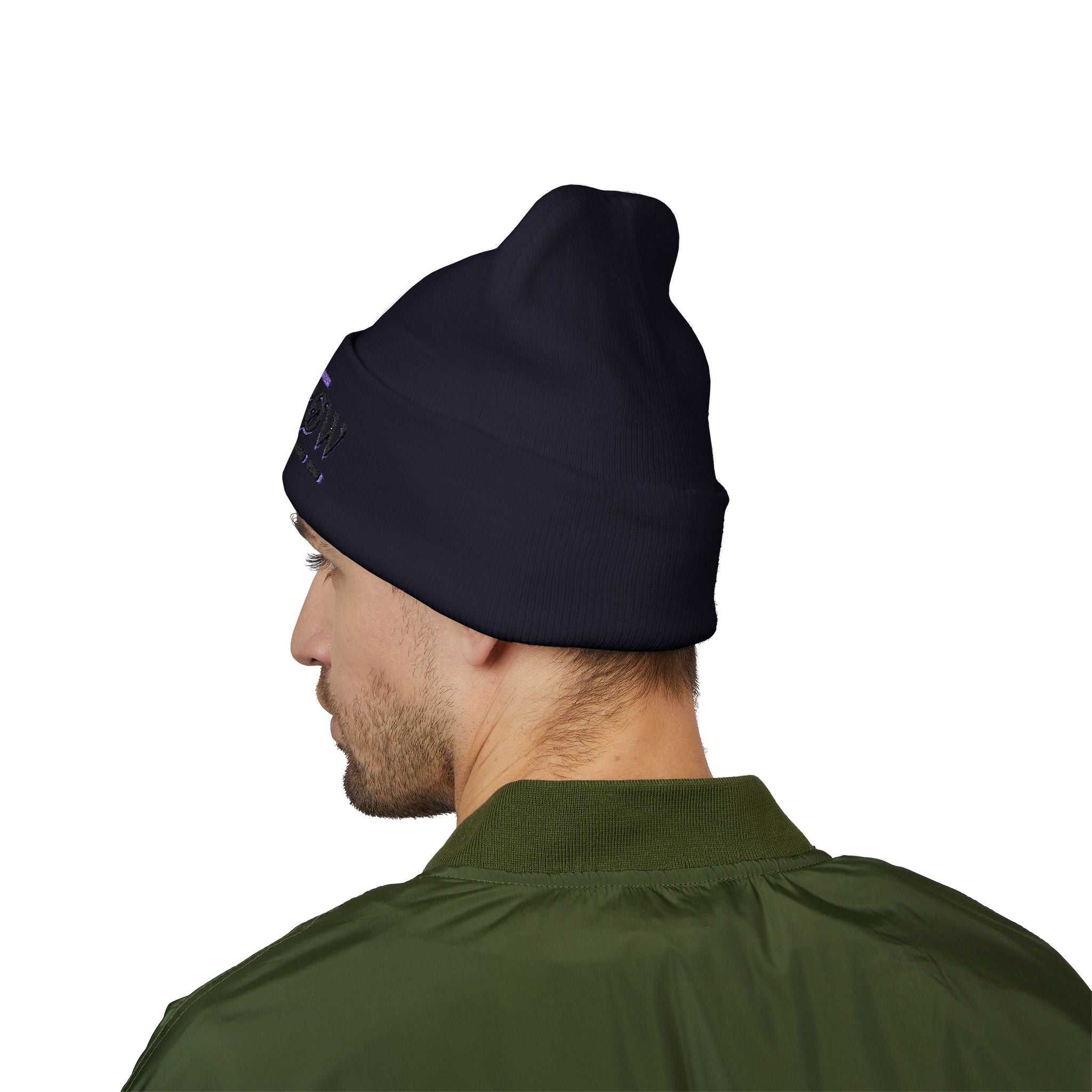 XLVII Embroidered CRØW Beanie — (1ST CRØW EDITIØN)