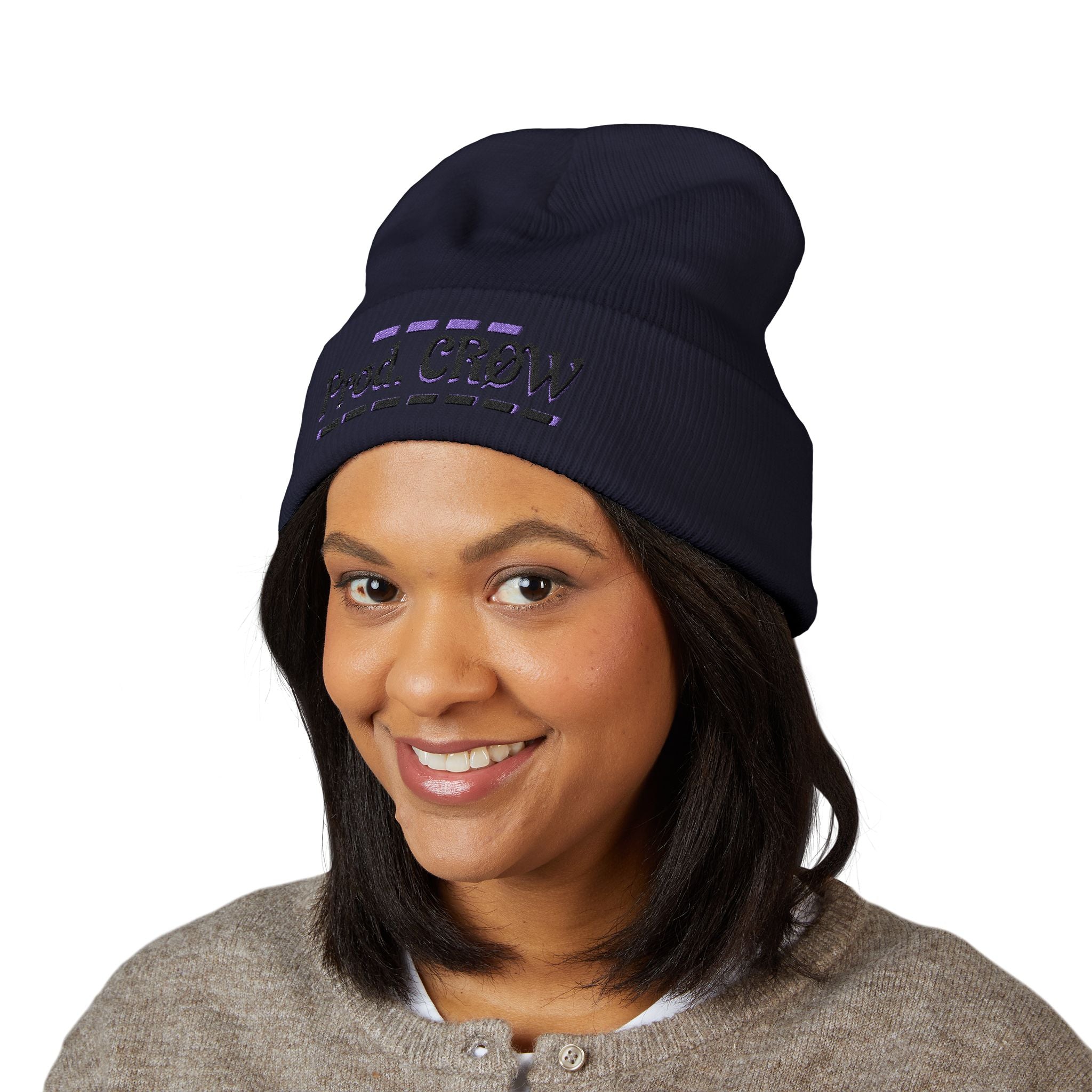 XLVII Embroidered CRØW Beanie — (1ST CRØW EDITIØN)