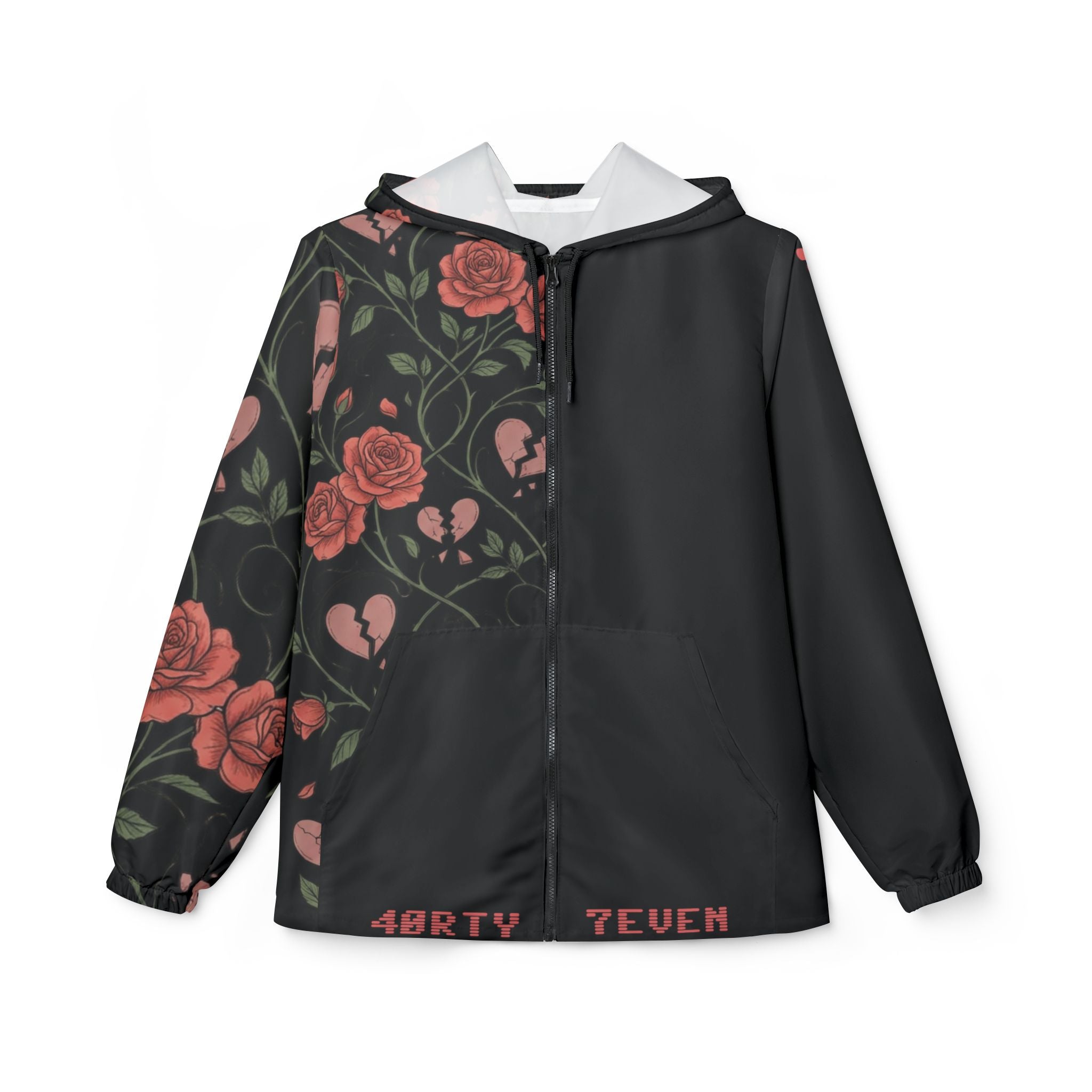 XLVII (Rose Heart) Windbreaker – Gothic Hooded Windbreaker 1ST EDITIØN