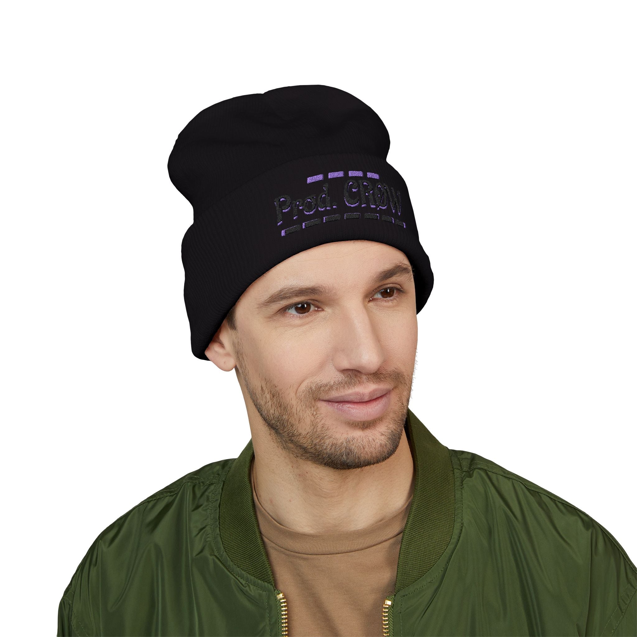 XLVII Embroidered CRØW Beanie — (1ST CRØW EDITIØN)