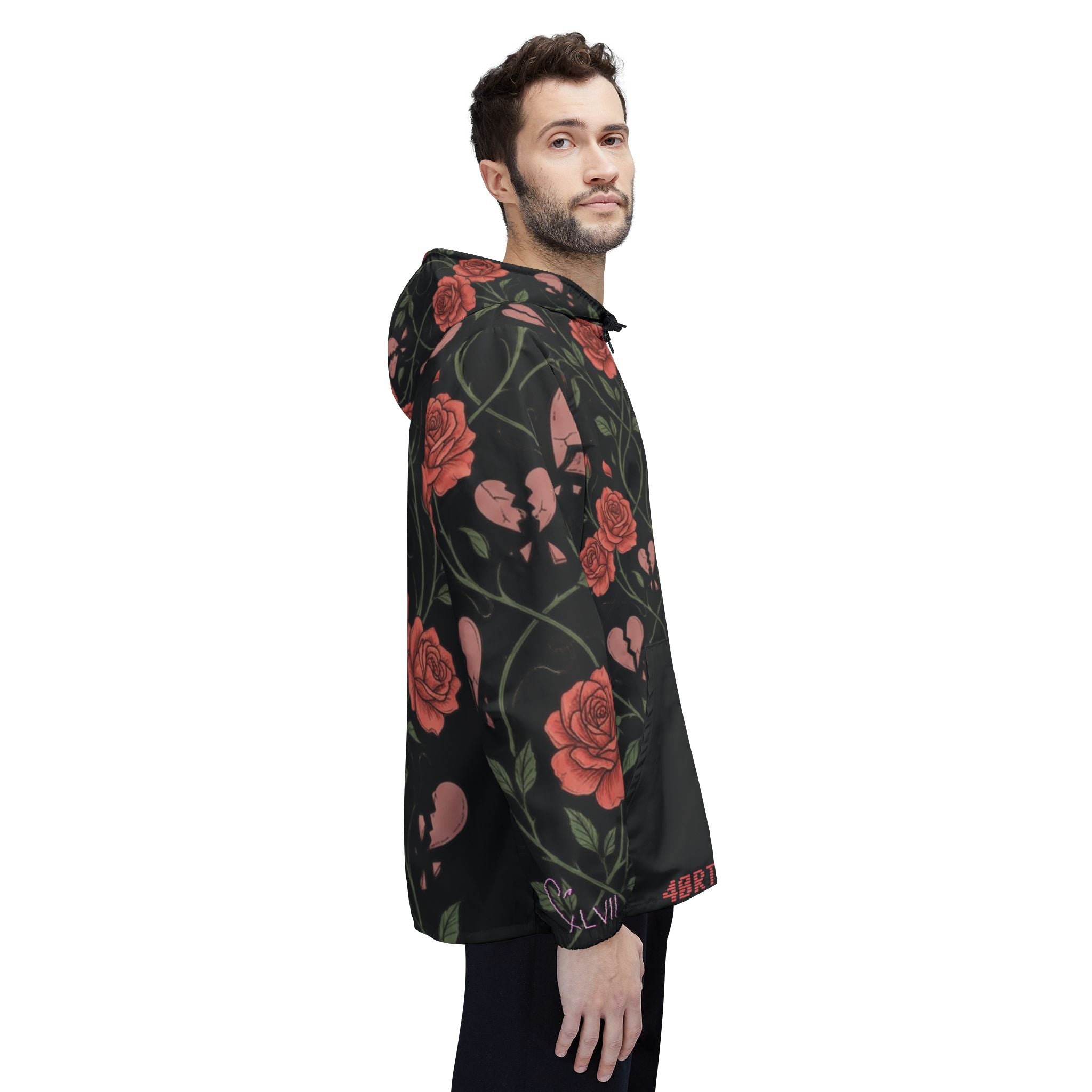 XLVII (Rose Heart) Windbreaker – Gothic Hooded Windbreaker 1ST EDITIØN
