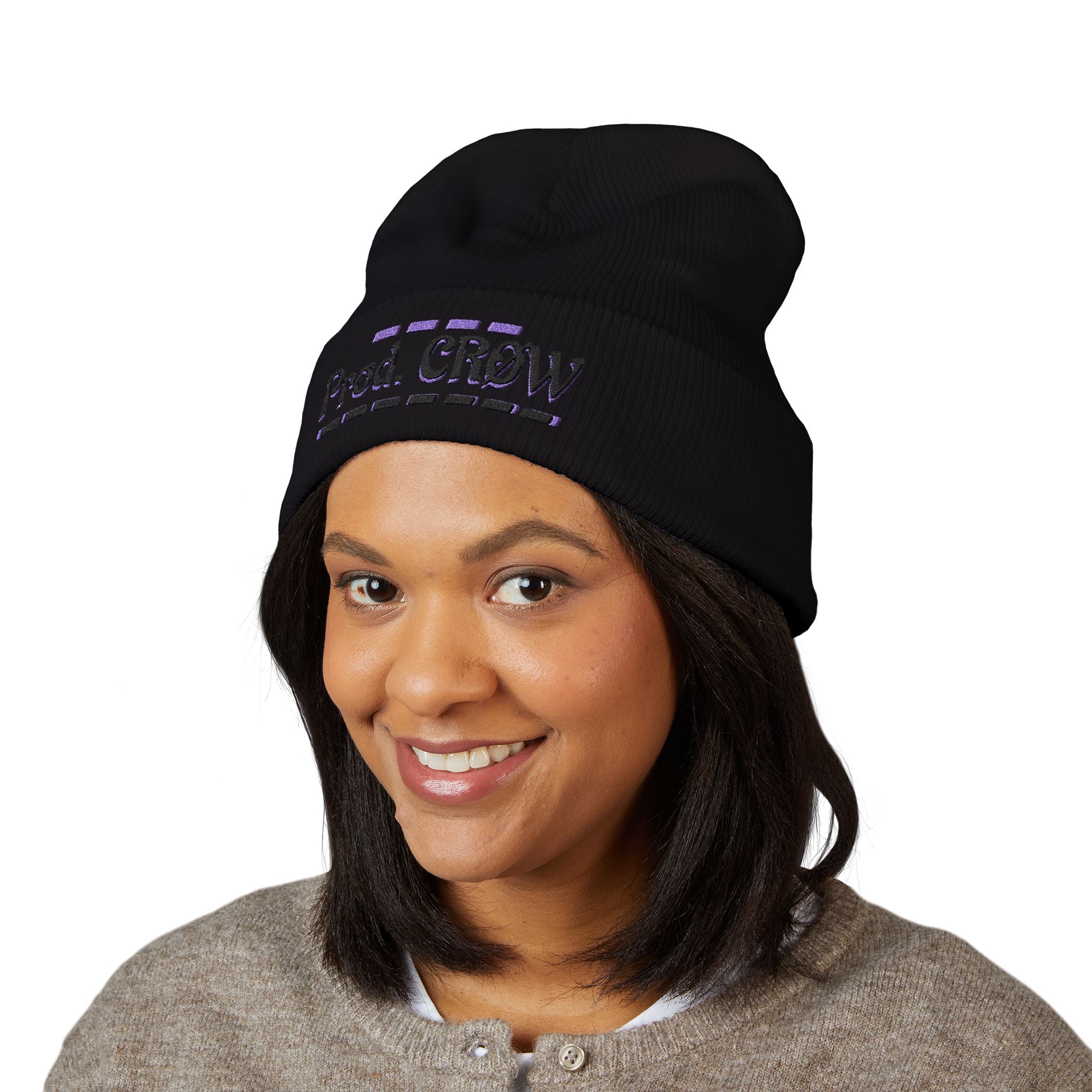 XLVII Embroidered CRØW Beanie — (1ST CRØW EDITIØN)