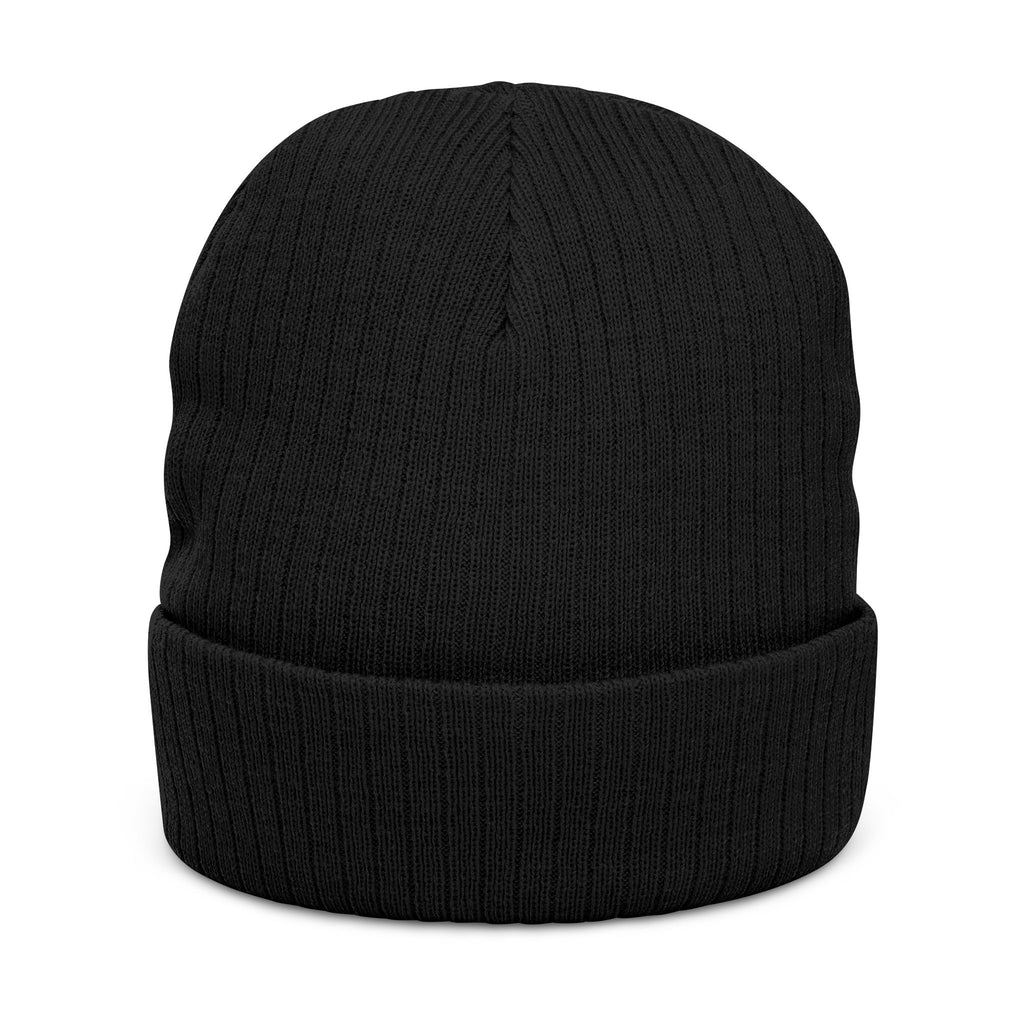 Embroidered 'XLVII' Ribbed Knit Beanie 1ST EDITIØN