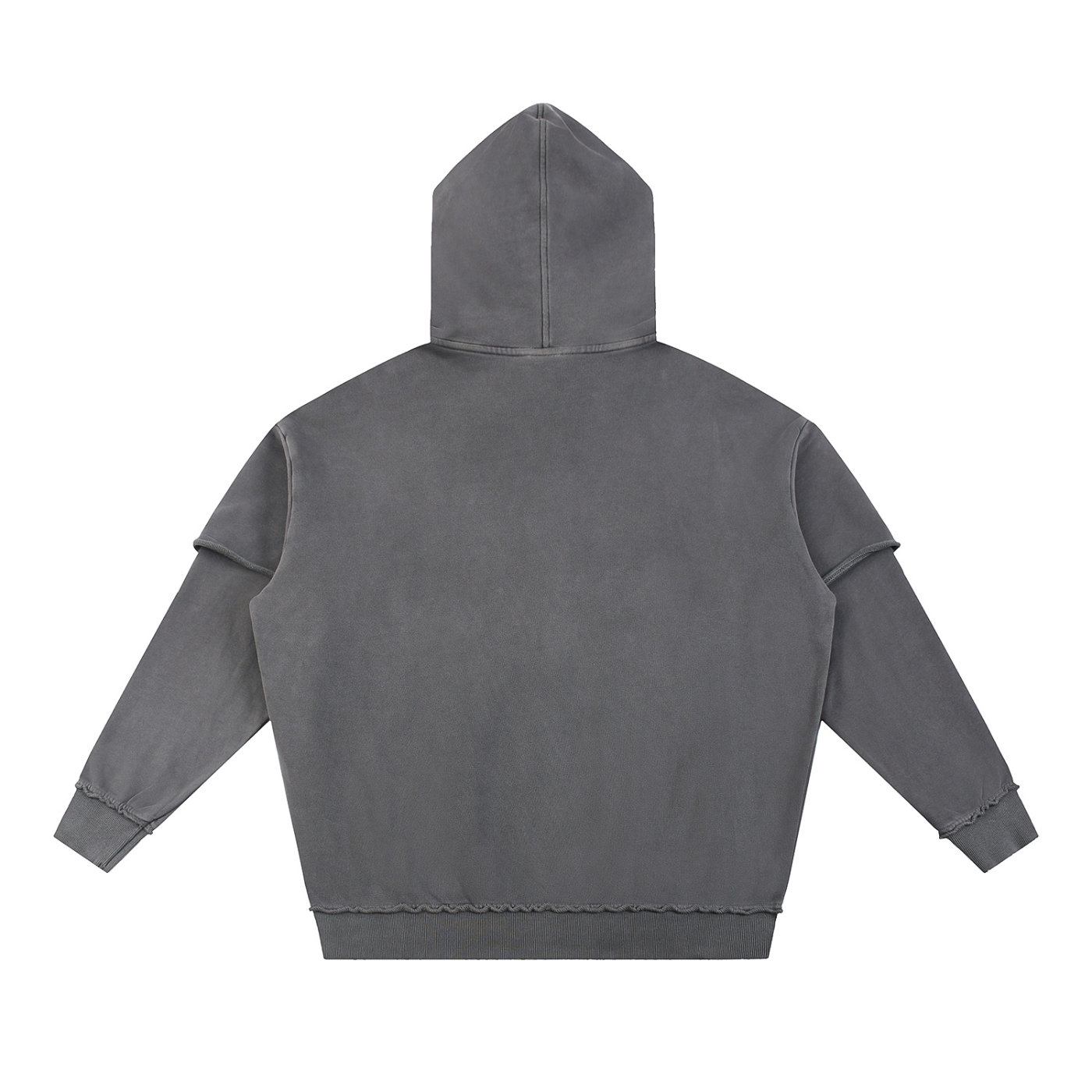 hoodie,layered,black,xlvii,washed,fade,doublelayer,allsize